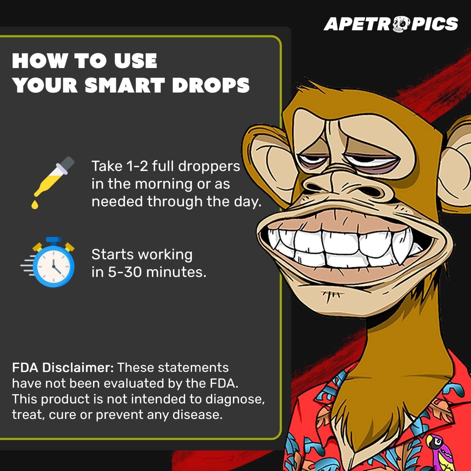 3 Pack of Apetropics Smart Drops - 5-In-One Adaptogenic Mushroom Tincture