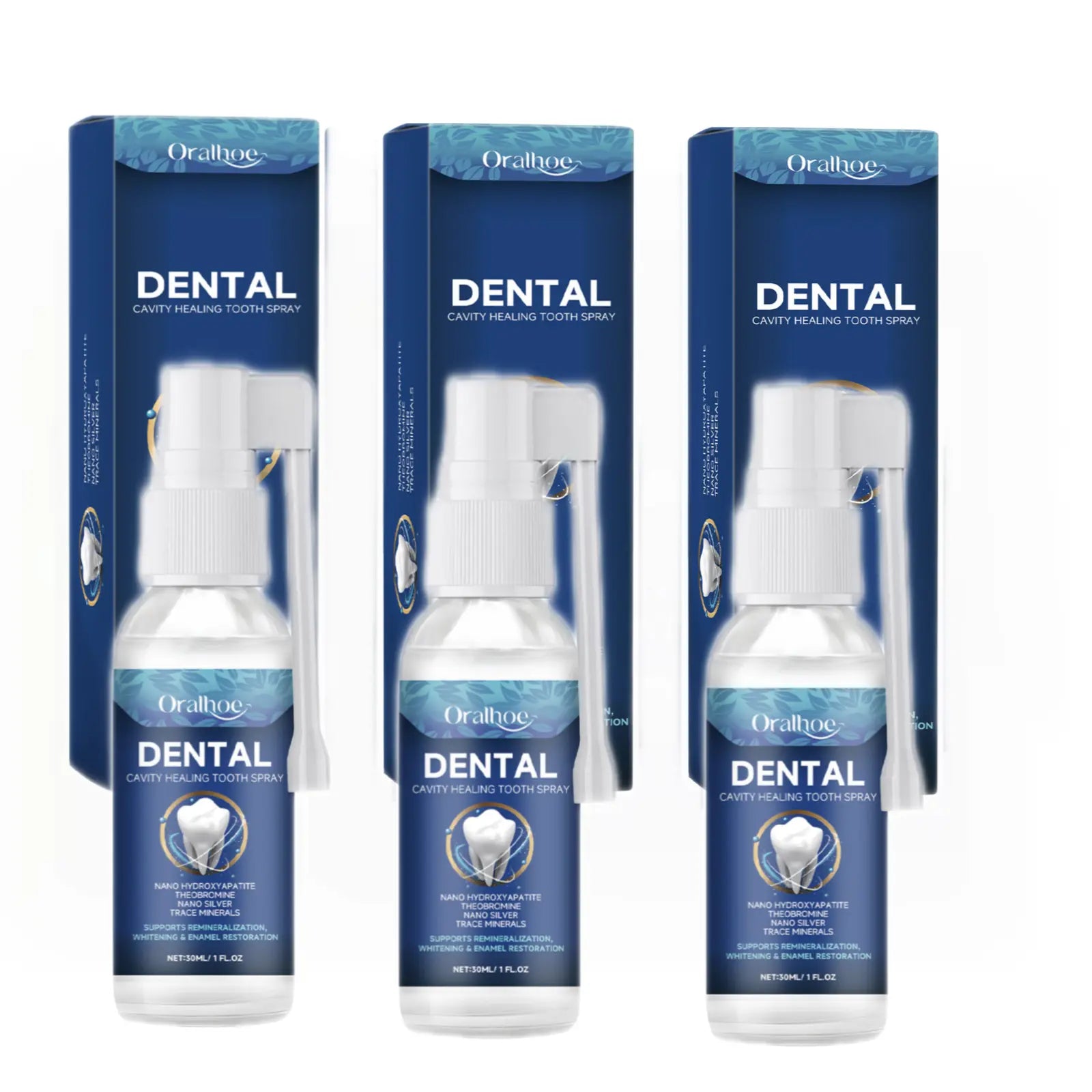 Oralhoe Dental Care Spray with Hydroxyapatite & Colloidal Silver Protects Teeth Reduces Stains and Sensitivity for Natural Cleanliness