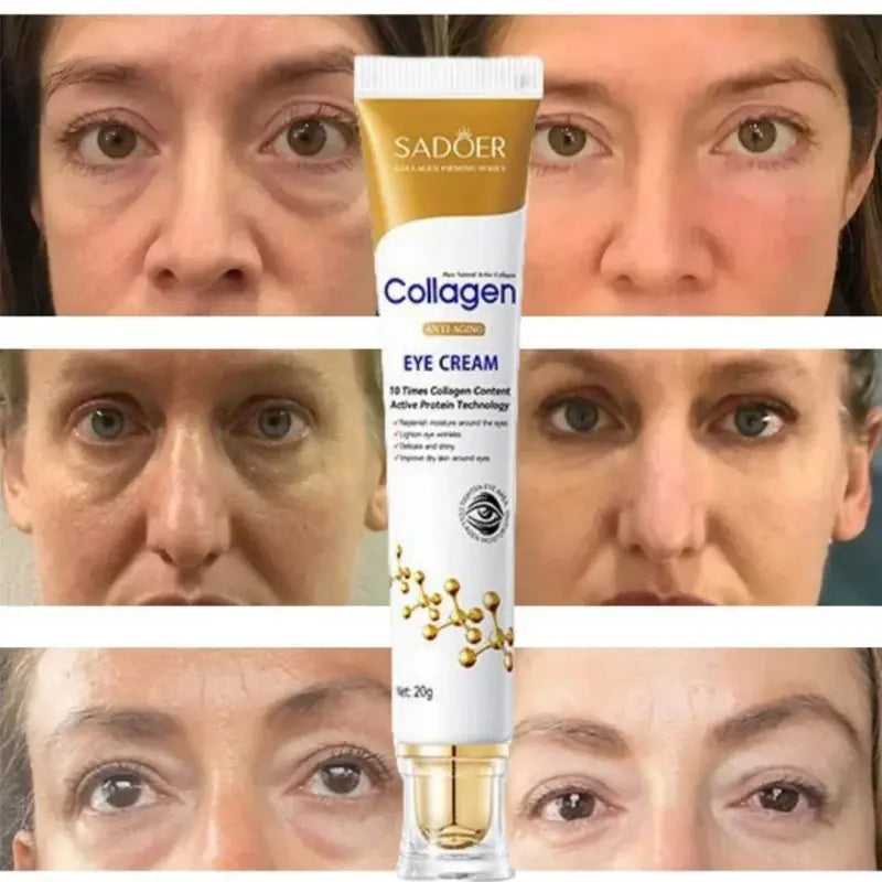Instant Eye Bag Removal Cream Collagen Anti-Wrinkle Fade Fine Lines Firming Skin anti Dark Circle Puffiness Brighten Eye Care