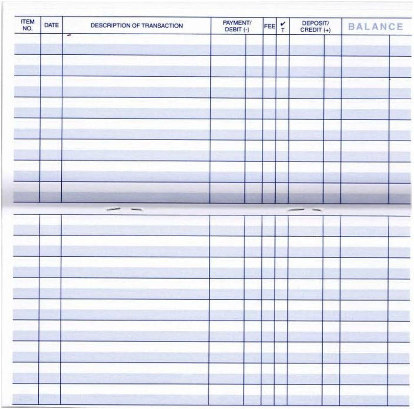 10 Premium 48 Page Transaction Registers - Thicker Paper, More Pages - for Perso