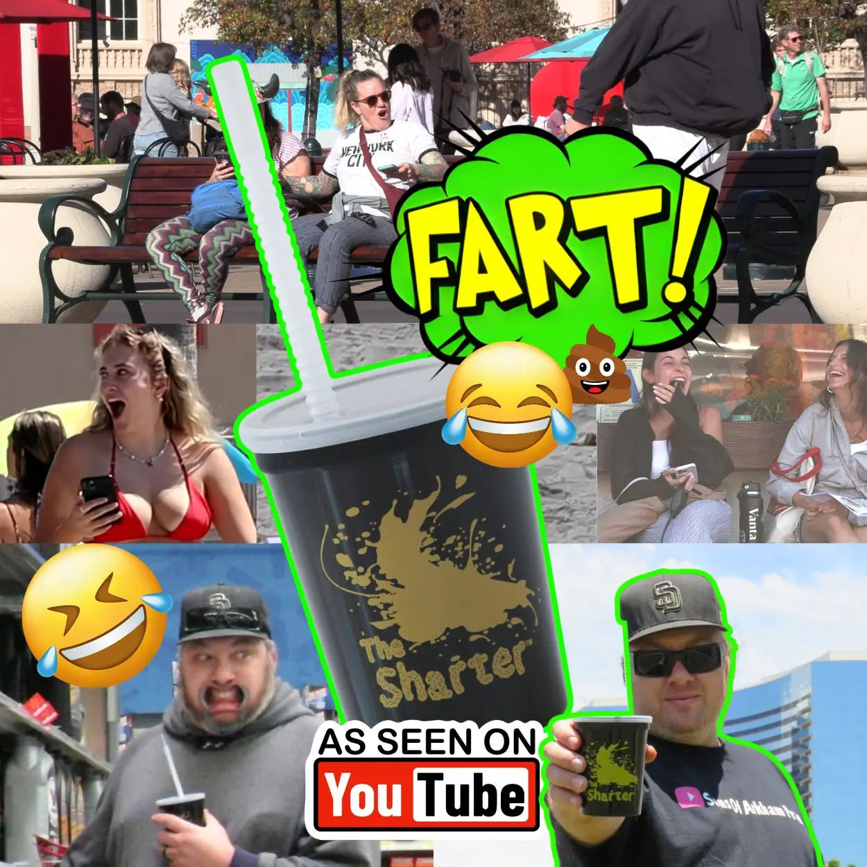 The Sharter Fart Cup Kit - the Most Realistic Sounding Wet Fart Noise Maker There Is - Magic Prank Gag Gift Fart Cup
