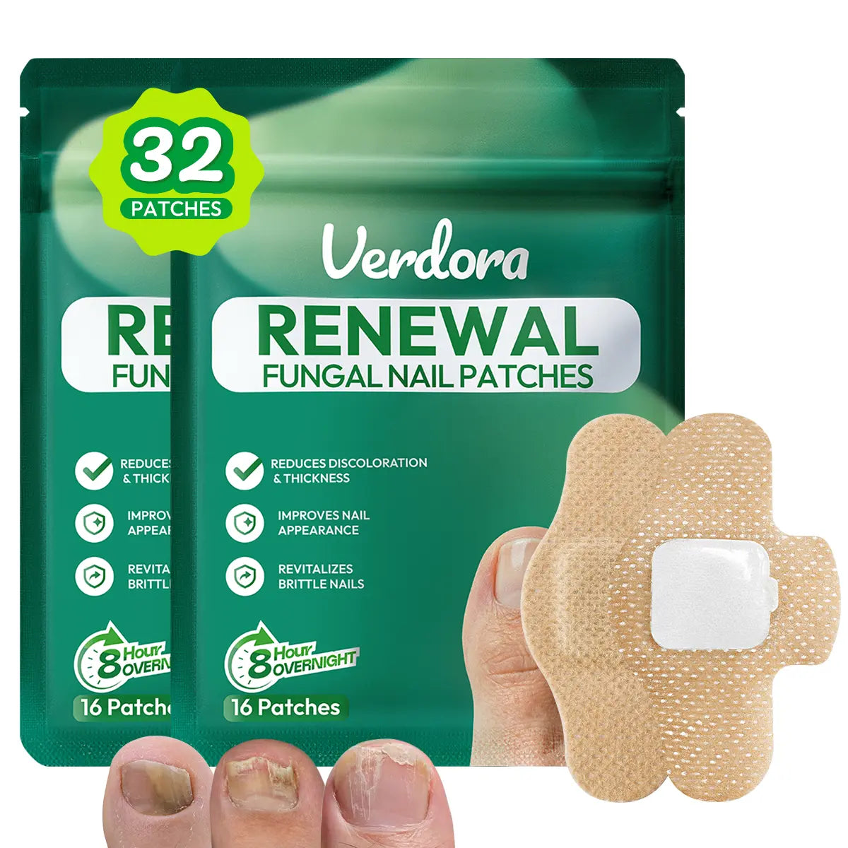 Fungal Nail Patches: 8 - Hour Overnight Solution for Healthy Nails
