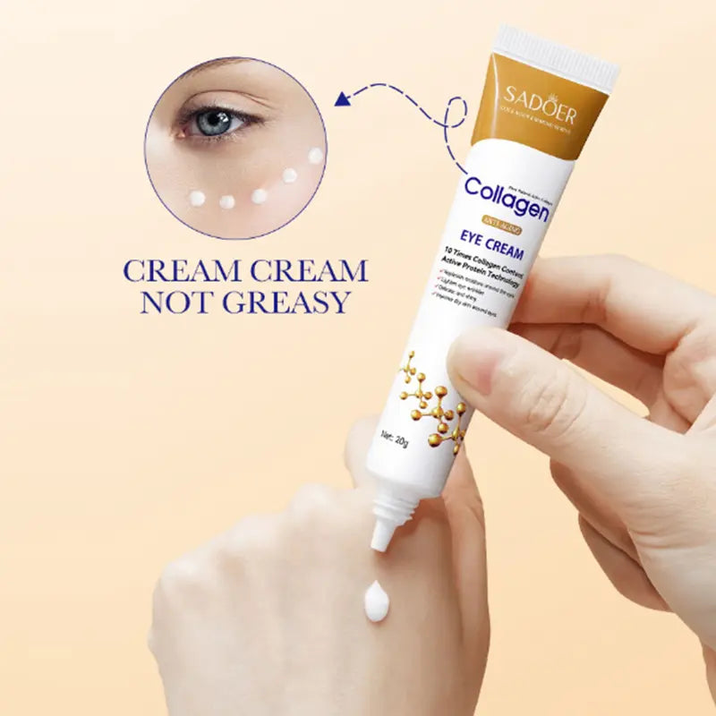 Instant Eye Bag Removal Cream Collagen Anti-Wrinkle Fade Fine Lines Firming Skin anti Dark Circle Puffiness Brighten Eye Care