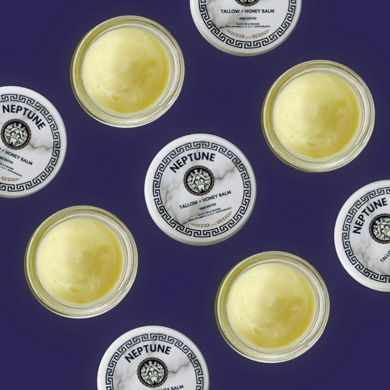 Neptune Tallow & Honey Anti-Aging Balm - with Manuka Honey, Grass Fed/Finished W