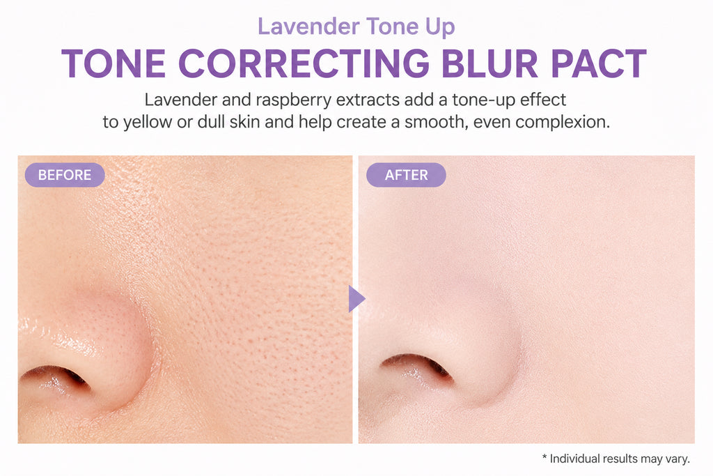IPKN Personal Tone Correcting Blur Pact Lavender 5.5G Korean Version New