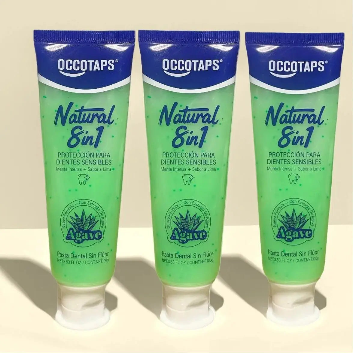#Summervibes OCCOTAPS Agave Natural Herbal Toothpaste with Blue Agave Extract Brightens Teeth Strengthens Enamel Fluoride-Free Probiotics Mint Niacinamide - Oral
