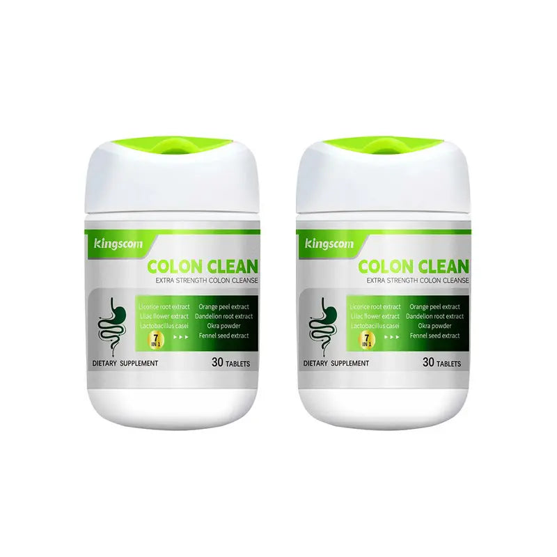 Kingscom Advanced Colon Cleanse - Gut Health & Detox Support |Gut and Colon | with Okra Fiber Formula & 60 Billion Probiotic- Support Bloating, Digestion & Immune Support for Men & Women 30 Capsules Healthcare Optimum Fitness