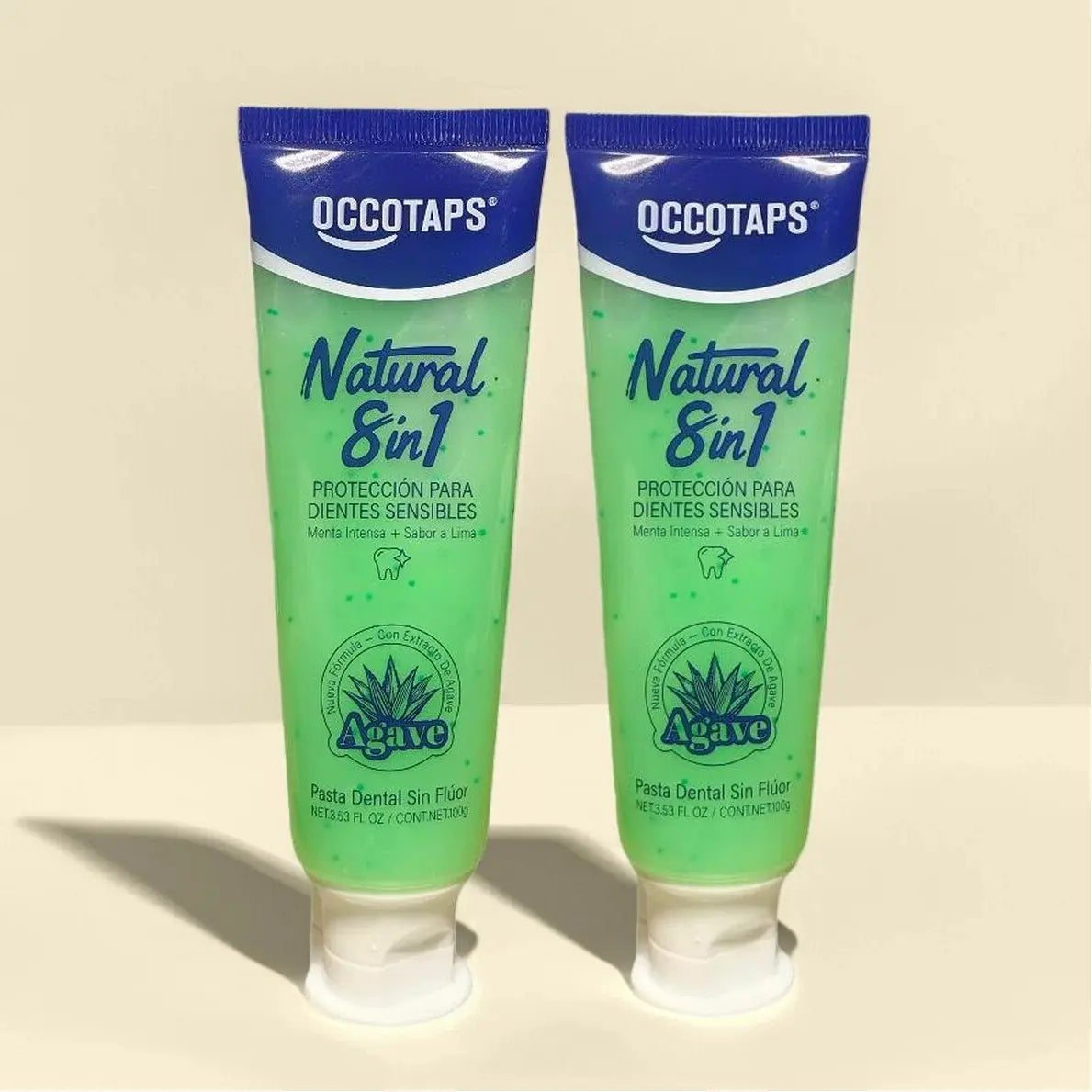 #Summervibes OCCOTAPS Agave Natural Herbal Toothpaste with Blue Agave Extract Brightens Teeth Strengthens Enamel Fluoride-Free Probiotics Mint Niacinamide - Oral
