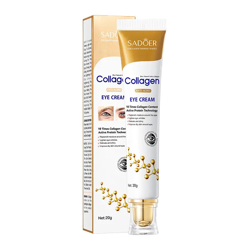 Instant Eye Bag Removal Cream Collagen Anti-Wrinkle Fade Fine Lines Firming Skin anti Dark Circle Puffiness Brighten Eye Care