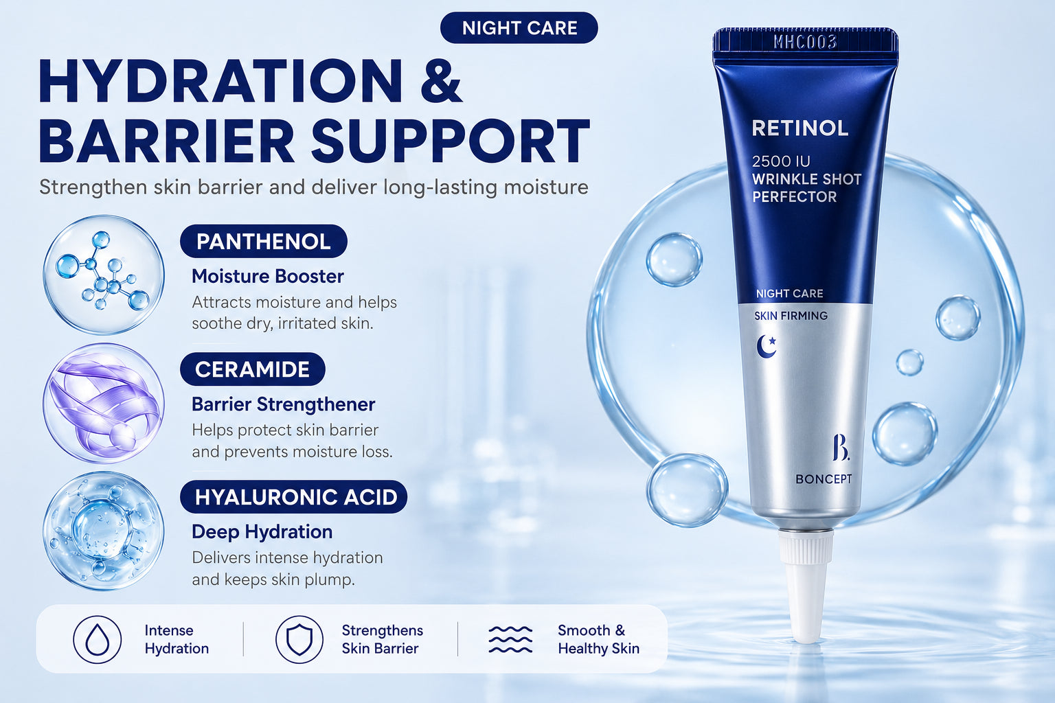 BONCEPT Retinol 2500 IU Wrinkle Shot Perfector 15Ml anti Wrinkle Firming Cream