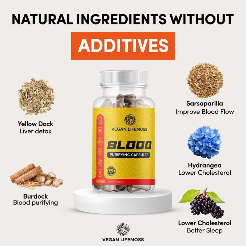 Vegan Lifemoss Blood Purifying Capsules Dietary Supplement