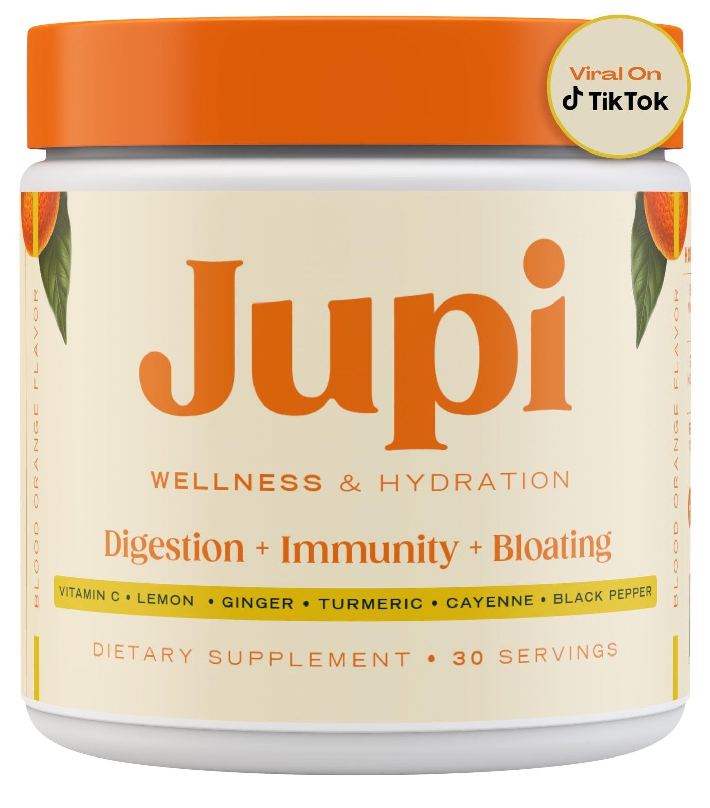 Jupi Hydration & Wellness Powder – Turmeric & Ginger Shots, Vitamin C Supplement